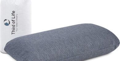 Almohada Pequeña Ergonómica Viscoelástica | Funda Gris con Termorregulación y Secado Rápido | Cojín pequeño Tren, avión y Coche